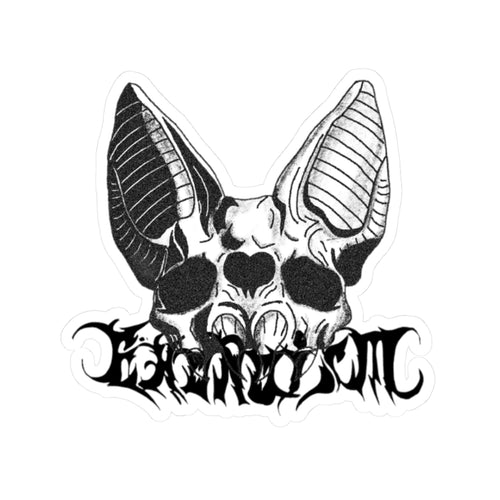 Gothic Bat Skull Sticker