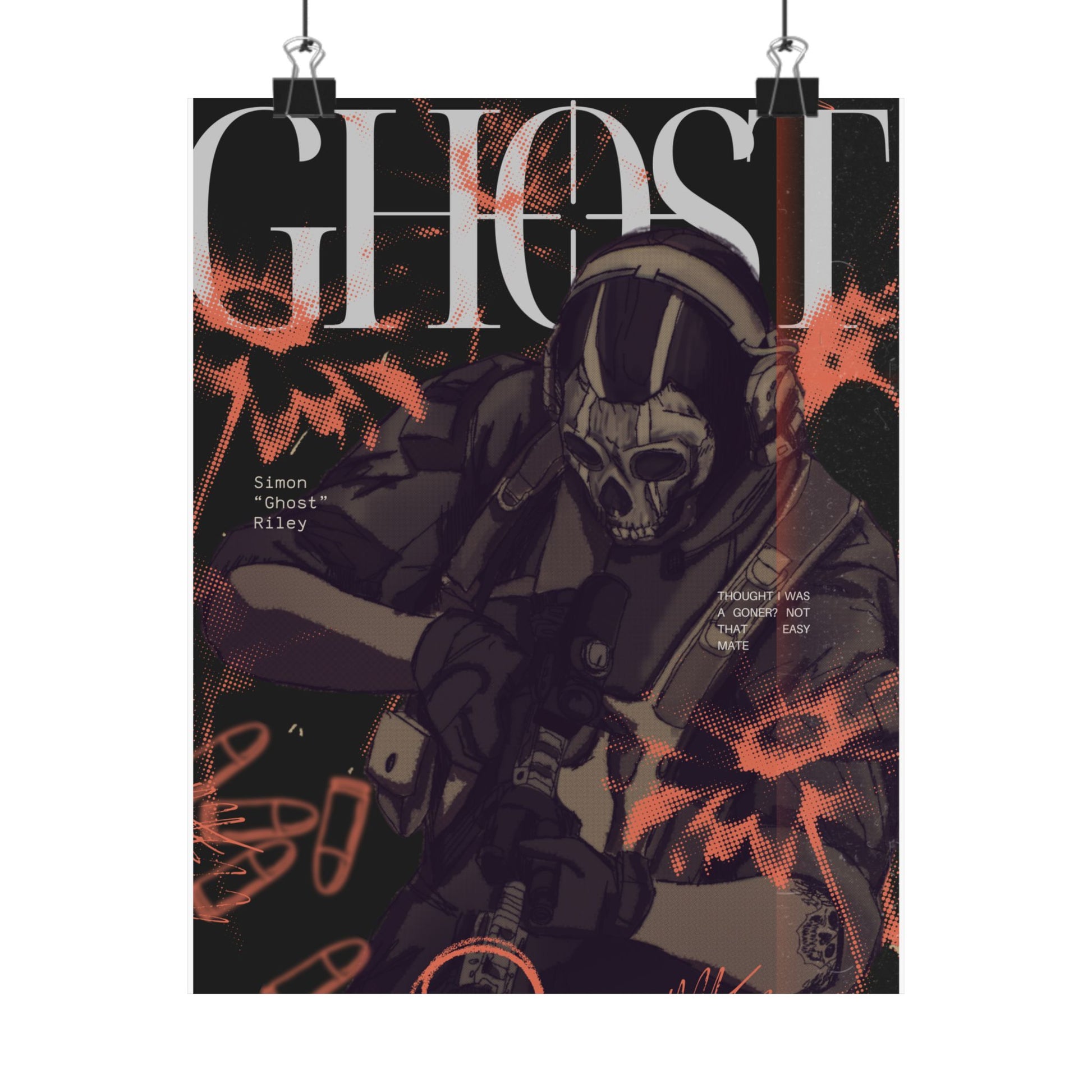 Poster - Y2K Flower Ghost Design