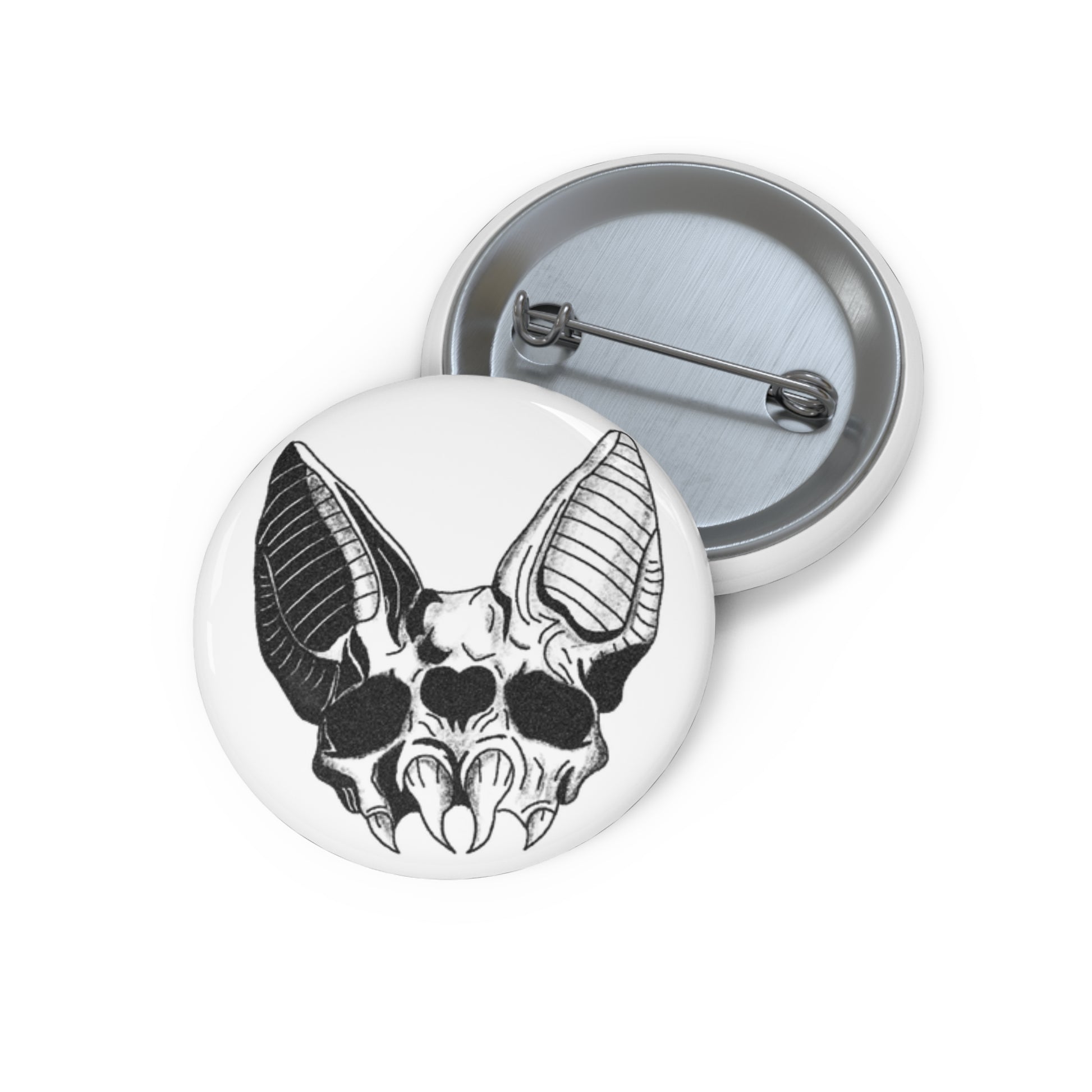 Pin Buttons - Brand Logo Bat Skull Pin